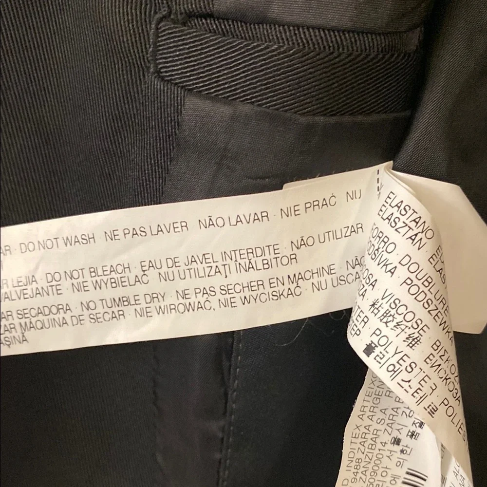 Zara Classic Black Men's Blazer Size 40 Slim fit Formal jacket